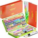 ARTISTRO Watercolor Paint Set 160 Colors - Vivid, Metallic & Neon, Portable Travel Set for Kids & Adults