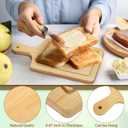 Kochorie 6 Sets Baby Shower Prizes for Game Winners 49 Pcs Square Bamboo Cheese Board Gift with Knives Spoons Gift Bags Kitchen Towels Bridal Shower Party Favors for Guests