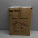 Heated Cat Houses for Outside Cats, Winter Insulated Weatherproof Outdoor Cat Heated House Shelter for Indoor Outdoor Feral Stray Barn Cats (25" x 14.6" x 24",Black Spots)