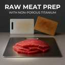 Titanium Cutting Board for Kitchen - Non Toxic Cutting Board - Easy to Clean and Dishwasher Safe - Non Plastic Metal Surface for Safe Meat Prep - Perfect for Health-Conscious Cooks
