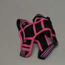 rabbitgoo Dog Harness No Pull with 2 Leash Clips, Adjustable Soft Padded, Reflective Oxford No Choke Pet Vest with Easy Control Handle for Large Dogs, Black & Hot Pink, S