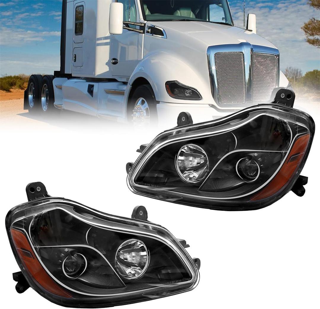Headlight Assembly Pair Fit for Kenworth T680 2013-2021