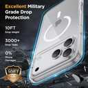 Miracase Magnetic for iPhone 17 Pro Case 6.3" with Screen Protector, [Compatible with MagSafe] Military-Grade Protection, Anti-Fingerprint, Slim Thin Phone Case for 17 Pro Cover, Clear