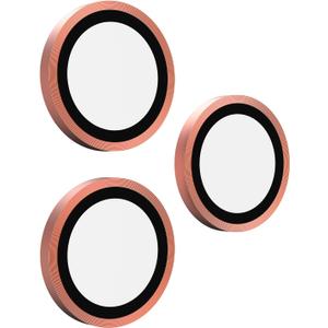 BodyGuardz Pure 3 Glass Camera Protector Compatible with iPhone 17 Pro/iPhone 17 Pro Max Camera Lens Protector, 9H Hardness Tempered Glass, Easy Install, Durable Aluminum Rings (Rust Orange)