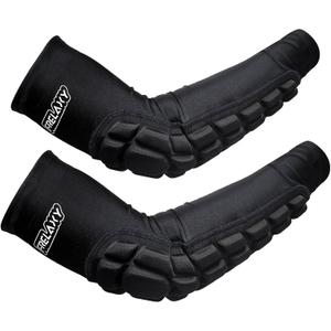 Frelaxy Padded Elbow Forearm Sleeves 2 Pack Compression Crashproof Arm Pads for Football Basketball Volleyball Soccer (Small, Black)