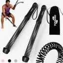 Ropeless Battle Ropes for Home Gym with Storage Bag, Cordless Battle Rope Sticks, Portable Workout Rope for HIIT Strength Training, Quiet Exercise Equipment for Men & Women(Black)