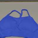 Womens Criss Cross Sports Bras Padded Low Impact Workout Gym Yoga Bra Running Crop Tank Tops with Removable Cups (Small, Royal Blue)