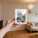 Vintage Black and White Newspaper Wall Art, Positive Headline Canvas Bedroom Wall Decor, Bathroom Print Poster Picture, Trendy Girly Apartment Dorm Room Decor Painting 16x24 inch Light Wood Framed
