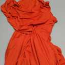 Kwunbwa Women's Sleeveless Ruched Maxi Dress Sexy Irregular Bodycon Casual Elegant Club Party Cocktail Long Dresses (Red, L)