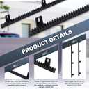 Threlaco 2 Nylon Gear Racks with Metal Insert for Sliding Gate Door Opener Operator Heavy Duty Reinforced Slide Gate Opener Accessories, 3.3 ft Each