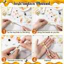 Ferreve 60 Set Back to School Crafts Kits Bee Keychains with Positive Gift Cards for Classroom Activities Beadable Keychains with Inspirational Beads