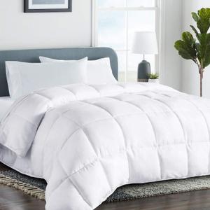 COHOME King Size Cooling Comforter, All-Season Quilted Down Alternative Duvet Insert, Luxury Hotel Breathable GentleSoft Comforter with Anti-Clump Tech & 8 Tab - Reversible - White 92 x 102 inches