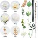 Artificial Flowers Combo, Fake Flowers for DIY Tables Centerpieces Baby Shower Bridal Shower Wedding Bouquet Arrangements Party Candle Holder Cake Decor Flower Home Decorations White