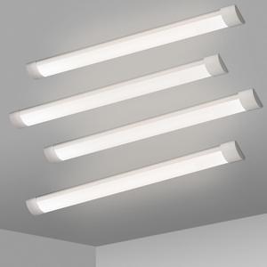 KILIPOL 2FT LED Batten Light, Ceiling Surface Mounted Slim LED Tube Lights, 20W 4000K Neutral White for Office, Shop, Garage, Home, 4 Packs