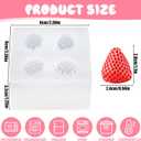 3D Strawberry Silicone Mold, 4 Cavity Strawberry Fondant Chocolate Molds Fruit Theme Baking Tools for Birthday Cake Decoration Cupcake Handmade Soap Ice Cream Candy Clay DIY Crafts