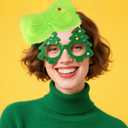 2pcs Christmas Hair Bows for Girls, Large Green Furry Hair Bows with Red Heart Cute Christmas Clips Costume Gifts Accessories for Girls Women Holiday Party