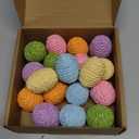 18 Pcs Spring Eggs Colorful Foam Bright Spring Basket Stuffers for Hunt Creative Surprise Egg for Party Favor Decorations, 1.97 x 1.18 Inches (Multicolor)