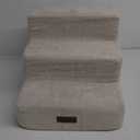 Dog Stairs for Small Dogs & Cats, 3-Step Non-Slip Pet Steps for Couch Sofa and Chair, Beige, 13.6" H