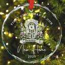 House Warming Gifts New Home - New Home Ornament 2025 - Housewarming Gifts for First House, Housewarming Gift Ideas for Couple - Home Ornaments for New House Owners - Glass Ornament