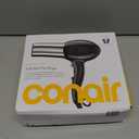 Conair Hair Dryer, 1875W Full-Size Hair Dryer with Ionic Conditioning, Blow Dryer, Tourmaline Ceramic Technology for Quick Drying, Black/Chrome