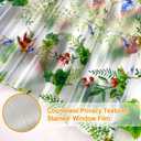 Countewol Privacy Window Films Stain Glass Cling No Glue Anti-UV Window Sticker for Bathroom Bedroom Living Room(Forest Textured 70.86" L*24.4" W)
