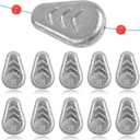 10 Pack No Roll Sinker Lead Fishing Weights Catfish Sinkers Coin Disc Weight Snagless Flat Inline Sinker for Catfishing Rig Bank River Surf Fishing Saltwater