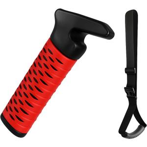 CAidRE Car Door Handle for Elderly, Car Handle Assist Support, Portable Elderly Assistance Mobility Aids for Getting Out of Car, Auto Grab Cane Nylon Strap for Seniors and Handicapped, Red (1 Pack with Strap)