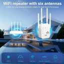 2026 WiFi Extenders Signal Booster for Home, 1200Mbps Dual-Band 5GHz 2.4GHz Signal Long Range Up to 10000 sq. ft & 50 Devices (4 Antennas)
