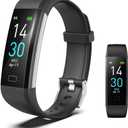 Fitness Tracker with Heart Rate Monitor/Step Counter/Calories, Activity Tracker Smart Watch Sleep Monitor IP68 Health Tracker Pedometer for Man Women (Black)