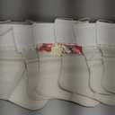 WANZELONYO Christmas Stocking 18 Inch Textured Tassel Decoration Hanging Stocking for Vinyl Sublimation HTV Ironing Craft Embroider 6 Pack Light Linen