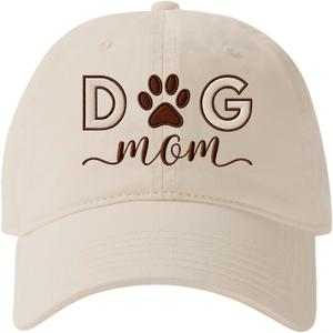 Dog Mom Gifts for Women Dog Lover Gifts Dog Mom Hat for Dog-Loving Woman Baseball Cap Beige
