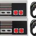 2X 2.4 GHz Wireless Controller Upgraded Turbo Function Build in Rechargeable Battery USB Wireless Adapter for Mini NES Classic Edition PC Mac OS Raspberry PI