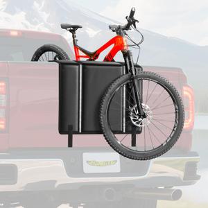 Bumbee Tailgate Bike Pad - Holds 2 Mountain Bikes with Reflective Safety Strips & 2Tool Pockets, for Outdoor Bicycle Transportation