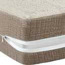 FantasDecor Twin Futon Mattress Cover for Traditional Japanese Futon Mattress, Soft Thick Floor Mattress Cover with Zipper Sofa Bed Protector Machine Washable, Twin Size, Sand