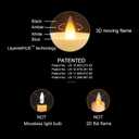 CozierGlow Glass Flameless Pillar Candles Flickering with Remote Timer, Battery Operated LED 3D Moving Flame Real Wax Candles,Remote Included (Champagne)