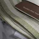 jinchan Striped Linen Kitchen Curtains 30 Inches Length Tier Curtains Farmhouse Modern Cafe Style Small Window Treatments Airy Light Filtering Rod Pocket for Living Room Bathroom 2 Panels Sage Green, 26"W x 30"L