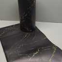 Arttown Anti-Fatigue Kitchen Rug Set of 2 Marble Black Gold Abstract Cushioned Floor Mat, Standing Waterproof Non-Slip Mat and PVC Ergonomic Comfort Foam Rug for Kitchen (17.3 x 47 inch + 17.3 x 29 in)