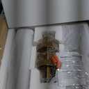 E26 Brushed Brass 2 Light Vanity Lights, Farmhouse Gold Modern Bathroom Wall Lamps with Glass Shade