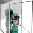 Clear Acrylic Display Case with Mirrored Back and Base, Assemble Countertop Storage Box Stand Organizer, Cube Dustproof Display Box Showcase for Action Figures Doll Models Toys, 4x4x6Inch