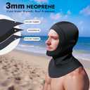 Diving Scuba Hood 3mm Thermal Neoprene Wetsuit Hood for Men Women Wetsuit Hat Cap for Snorkeling Kayaking Sailing Surfing with Flow Vent
