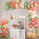 2 x Happy Easter Balloon Garland Arch Kit, 145Pcs Retro Pink Green White Balloons with Rabbit Ears Shaped Card Bunny Carrot Balloons for Easter Party Decorations Baby Shower Girls Birthday Party Supplies
