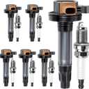 3-PINS UF646 Ignition Coil Pack 94372 Spark Plugs Compatible with Ecoboost 3.5L V6 Turbo Ford F150 Expedition Explorer Flex Taurus Transit & Lincoln MKS MKT 2011 2012 2013 2014 2015 2016 2017