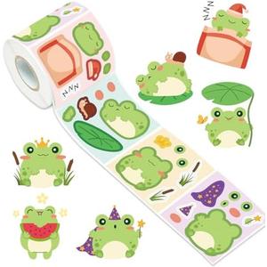 Frog Face Sticker Party Decorations - DIY Cute Frog Party Favors Make A Face Sheets Cartoon Animal Stickers Spring Summer Passover Favors for Classroom Holiday Birthday Gifts Decoration