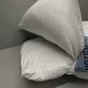 Goose Feathers and Down Pillows, Cotton Cover, Bed Sleeping Hotel Collection Pillows,Set of 2, Queen Size 20x28