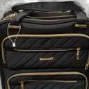 LUGGEX Underseat Carry On Luggage with Wheels, Stylish Lightweight Under Seat Luggage, Soft Sided Personal Item Suitcase for Short Trip (Black, 16 Inch)