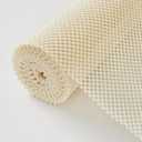 Beautysaid Shelf and Drawer Liner for Kitchen Cabinet, Non Adhesive Non Slip Shelf Paper Thickened for Dresser Pantry Shelve Bathroom Protector Liner Breathable Mat(Cream White Weave,12 in x 20FT)