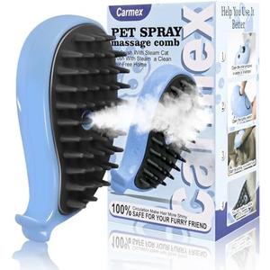 Pack of 2 Cat Steam Brush for Shedding, Grooming With Steam, Rechargeable, Steamy Cat Brushes 3 In1, Self Cleaning Brush Massage,Clean and Removing Loose Hair-Blue