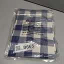 Smiry Rectangle Picnic Table Cloth, Elastic Waterproof Fitted Vinyl Tablecloths, Flannel Backed Buffalo Plaid Table Covers for Dining, Camping, Outdoor (White and Navy, 30" x 48")