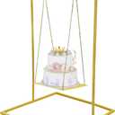 Cake Swing Stand Metal Hanging Dessert Display Floating Cake Stand for Wedding Baby Shower Anniversary Party Birthday Indoor and Outdoor Event Decorations