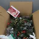 BLOSMON Outdoor Christmas Tree for Porch: 2 Sets 24 Inch Timer Prelit Planter Bushes with 10 Red Cardinals - Remote 60 Lights 8 Modes - Small Pot Urn Filler for Front Door Pathway Yard Decor